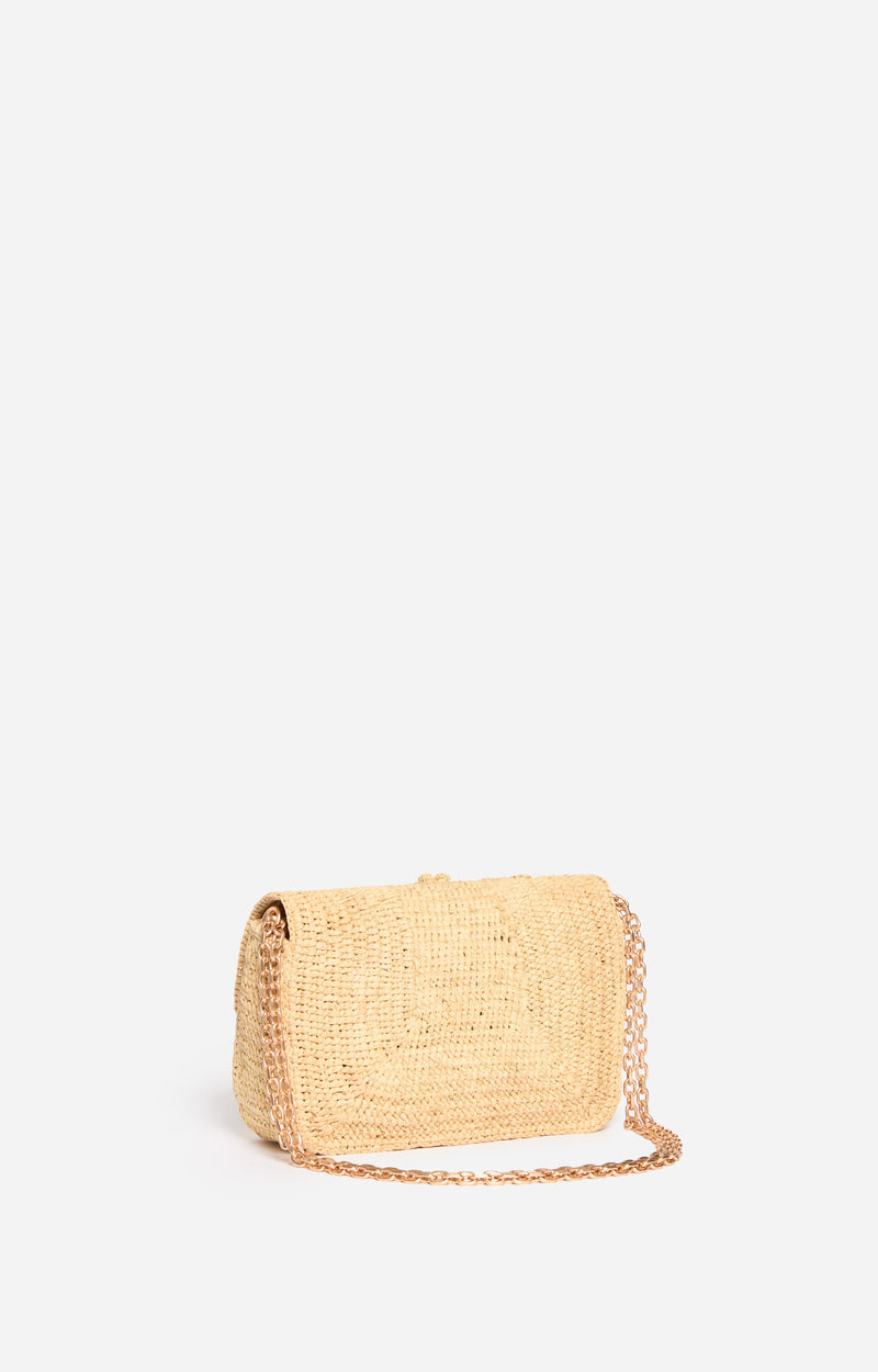 VANESSA BRUNO - Moon bag raffia side