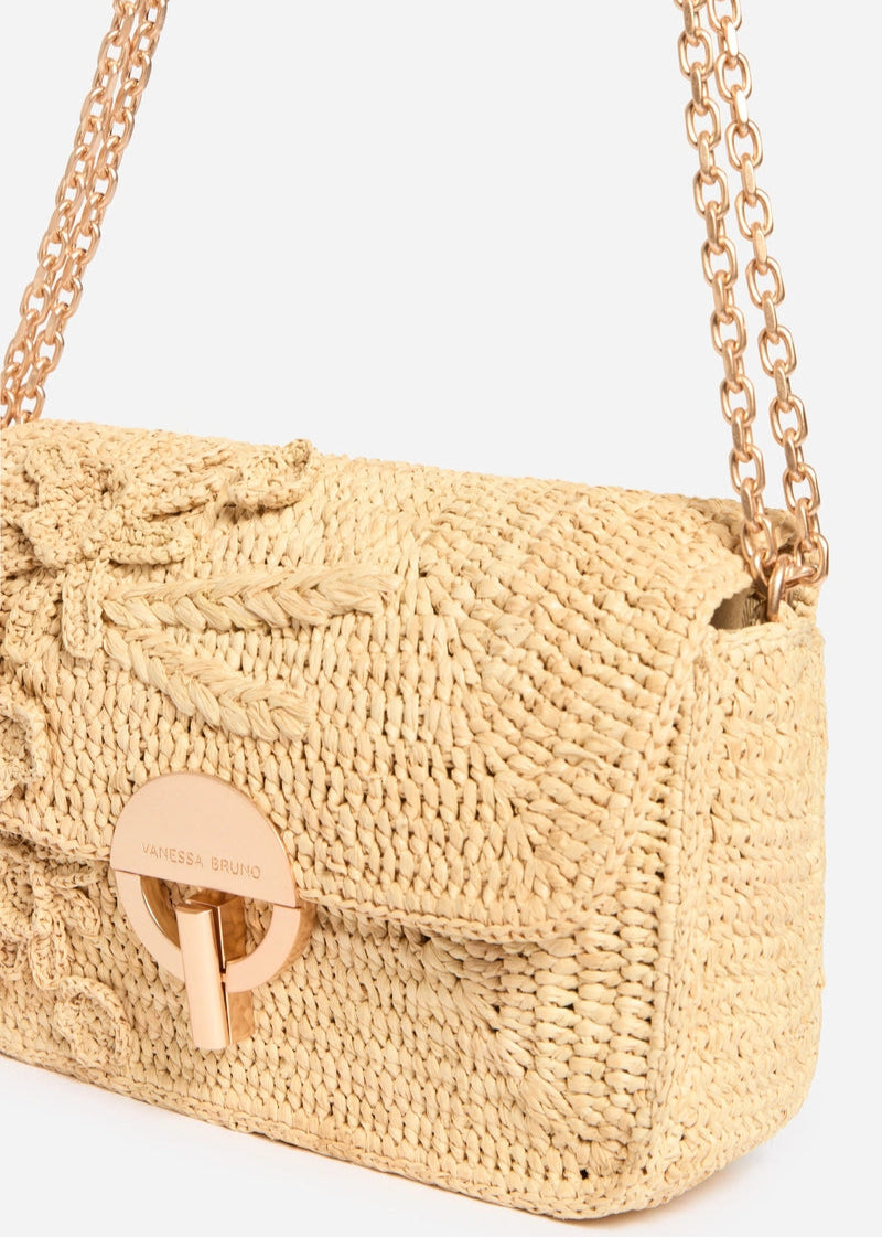 VANESSA BRUNO - Moon bag raffia detail