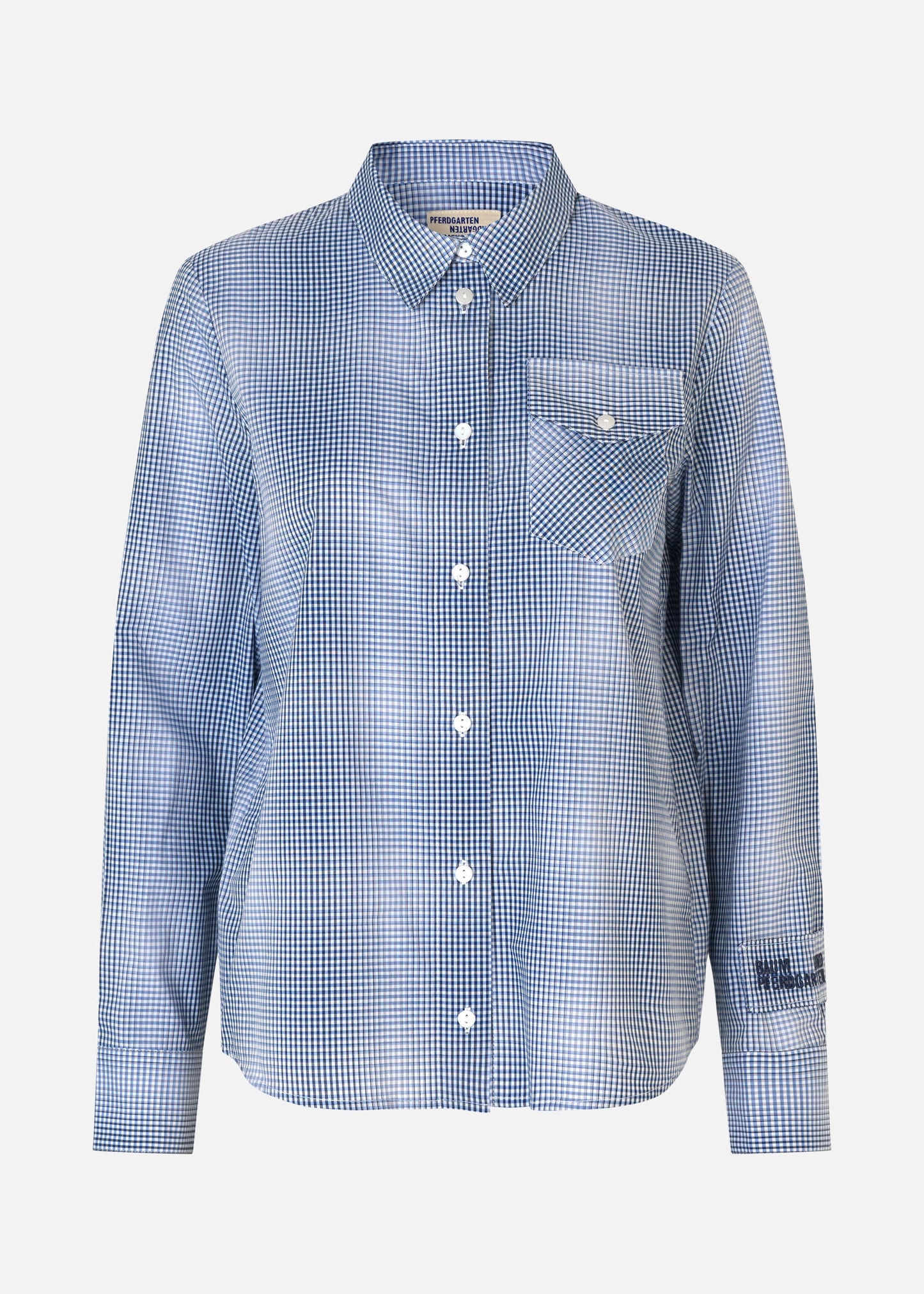 baum und pferdgarten - Menja shirt blue mini check packshot front