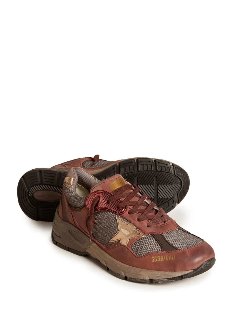 golden goose running dad burgundy full