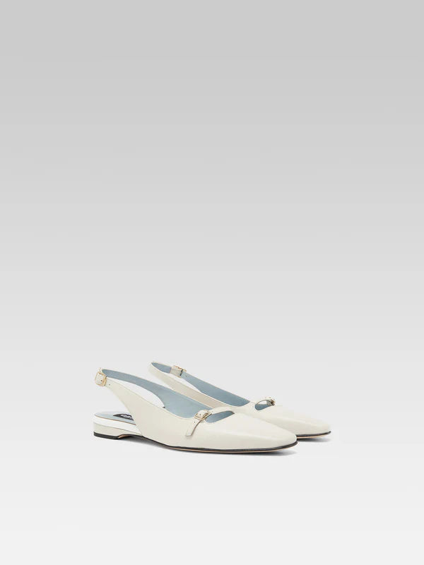 carel ninon slingback ivory - front