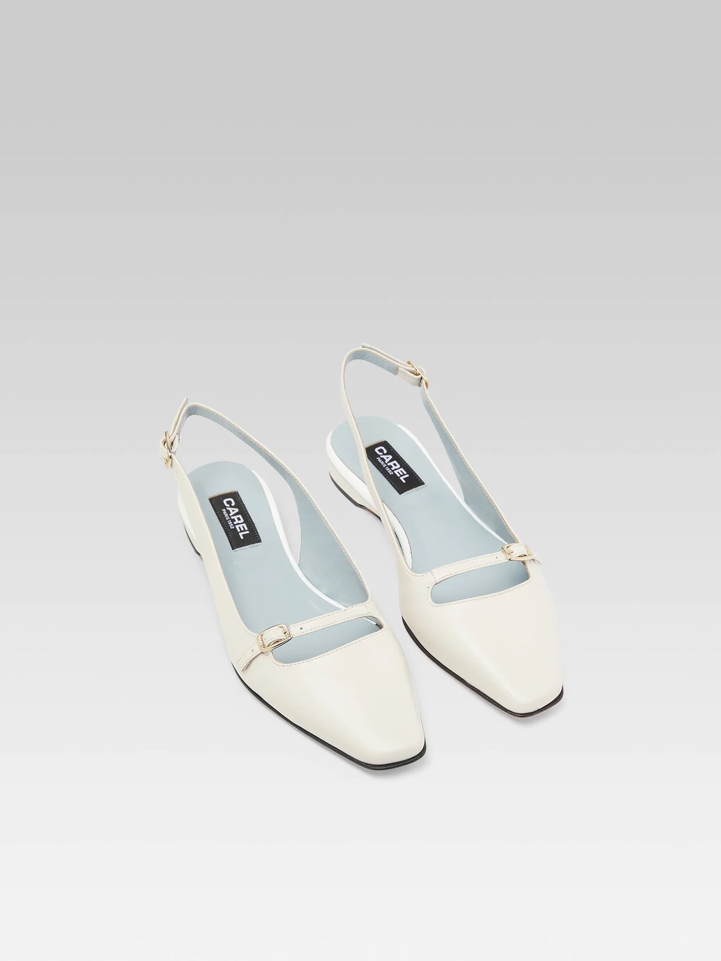carel ninon slingback ivory - side