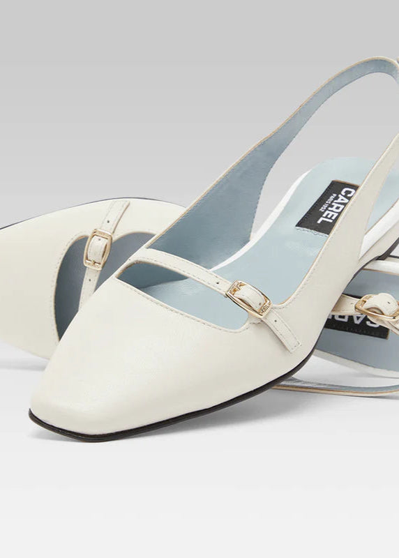 Carel nino slingback in Ivory - detail