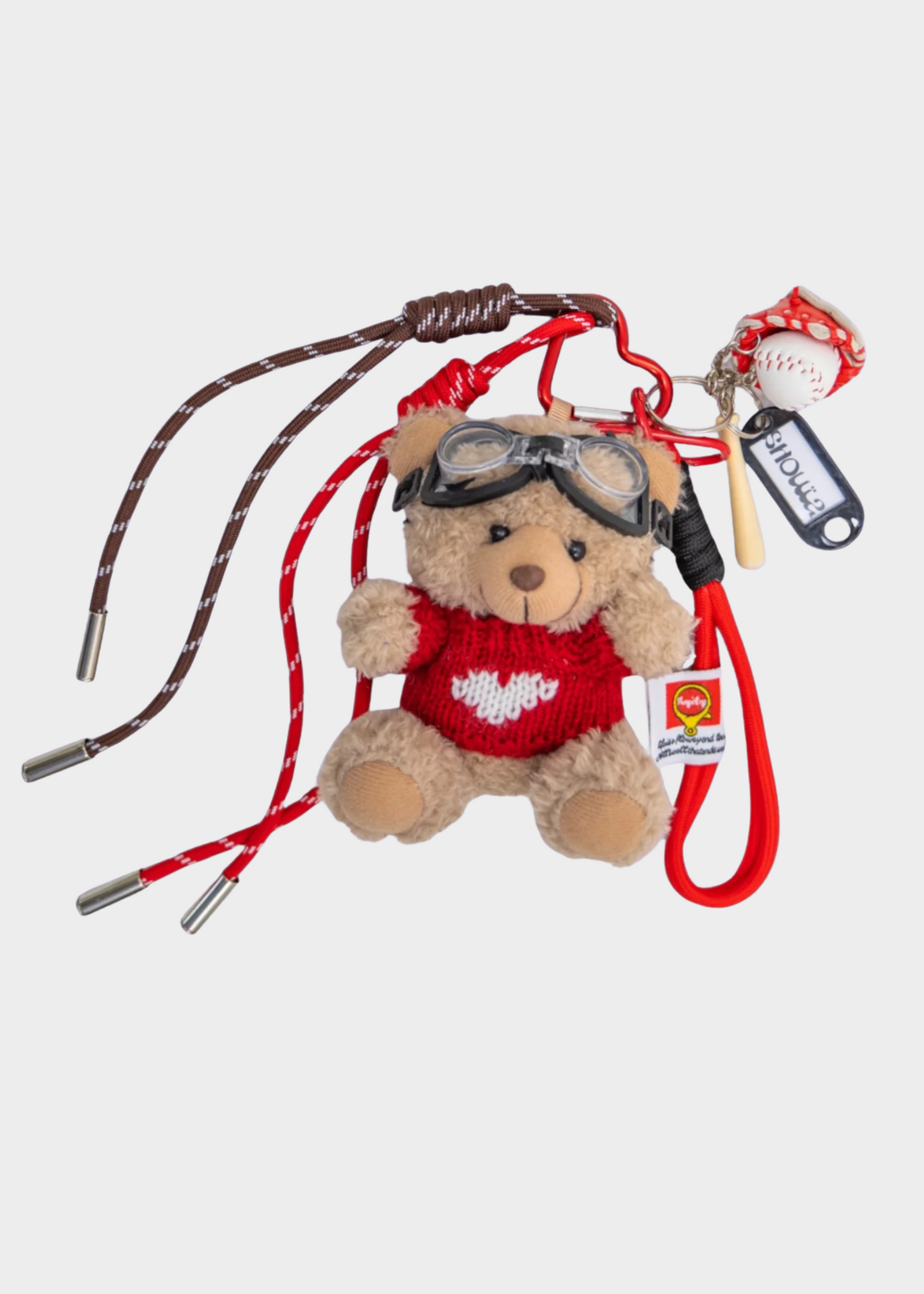 SHOUIA - Bag charm 10 Teddy red front