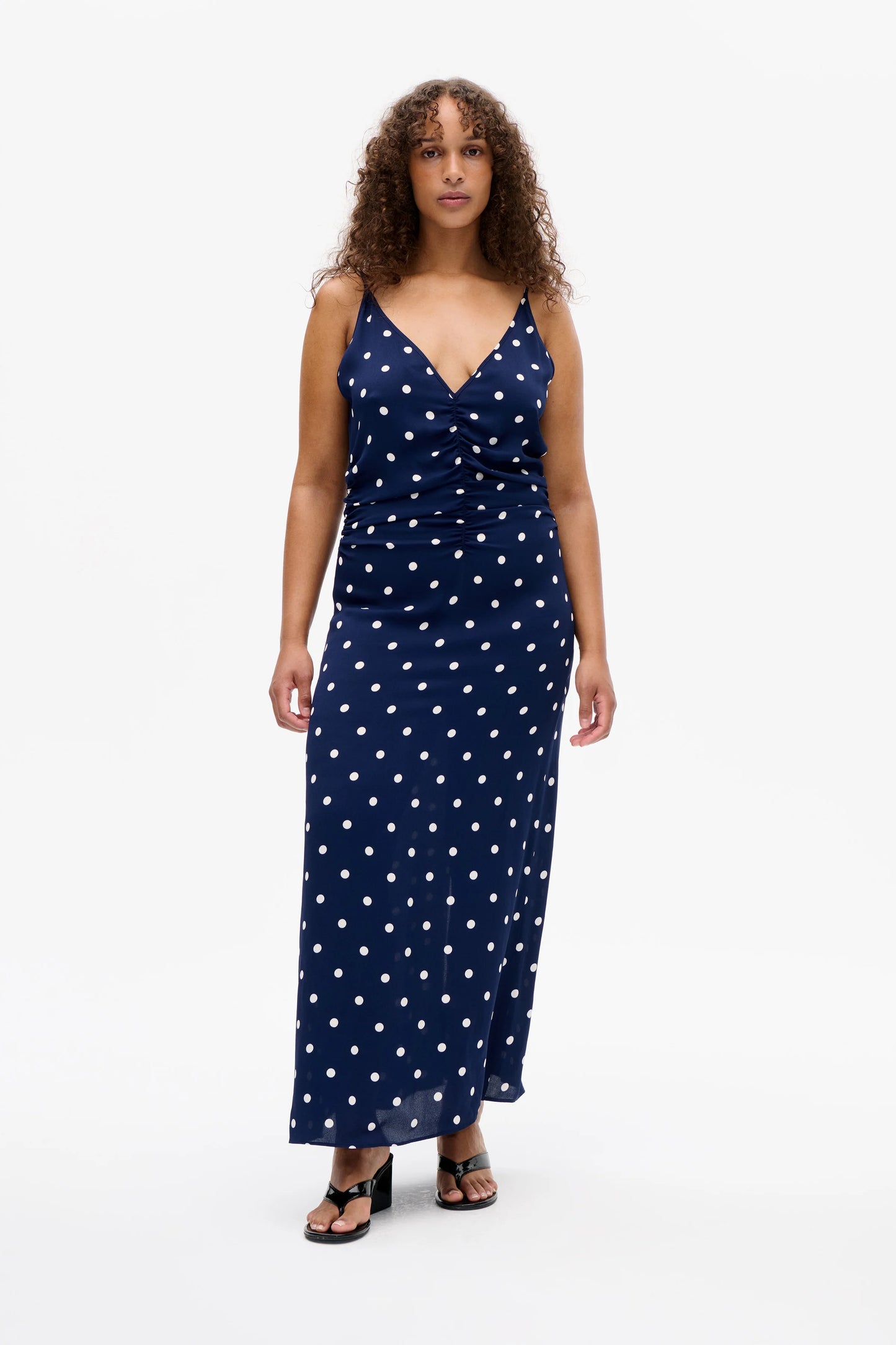 ATALIA DRESS SPAGETTI BLUE DOT