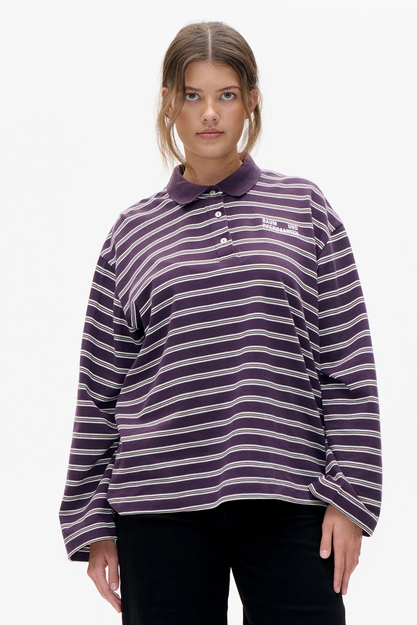 BAUM UND PFERDGARTEN - JEANNE POLO STRIPE PRUNE