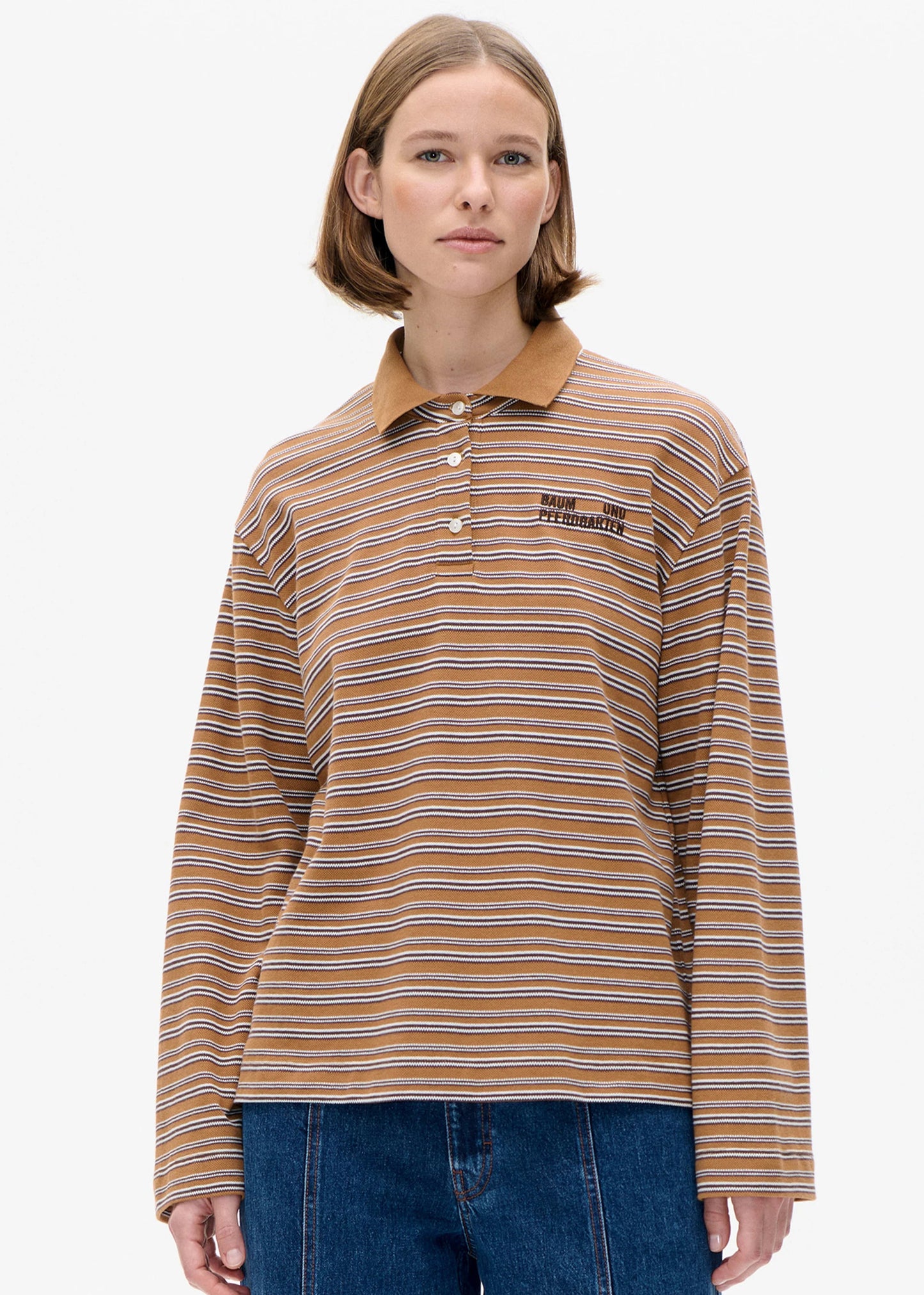 BAUM UND PFERDGARTEN - JEANNE POLO STRIPE ROEST