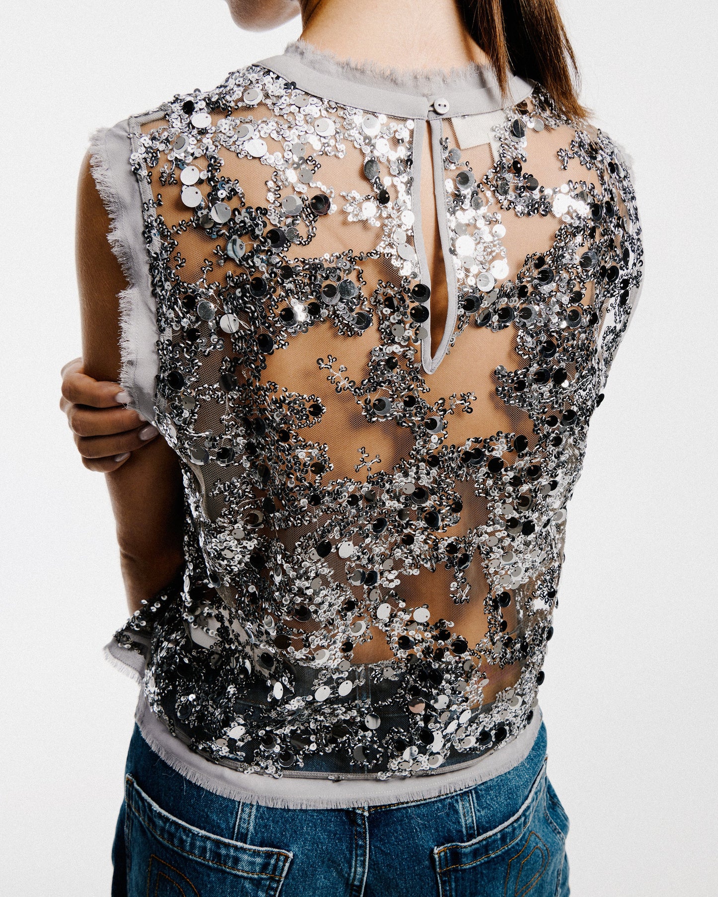 BAUM UND PFERDGARTEN - MANIRA TOP SM PAILLET GREY