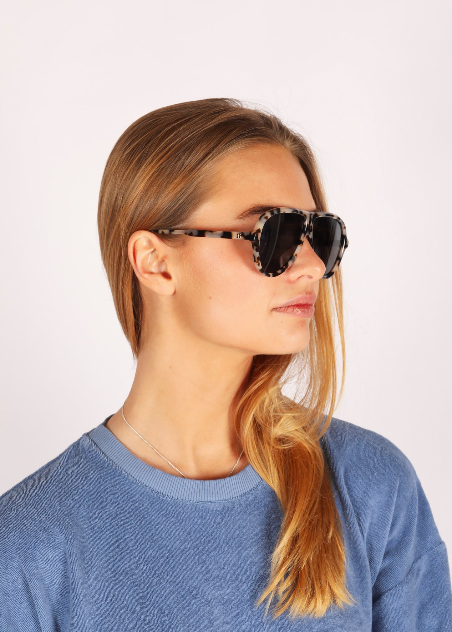 by-bar milky sunglasses side profile