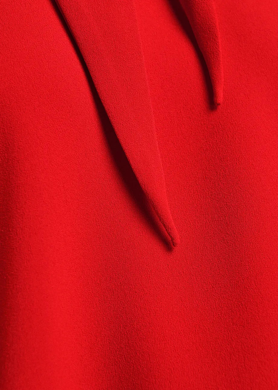 ESSENTIEL - KASSIE SHIRT NECK TIE RED