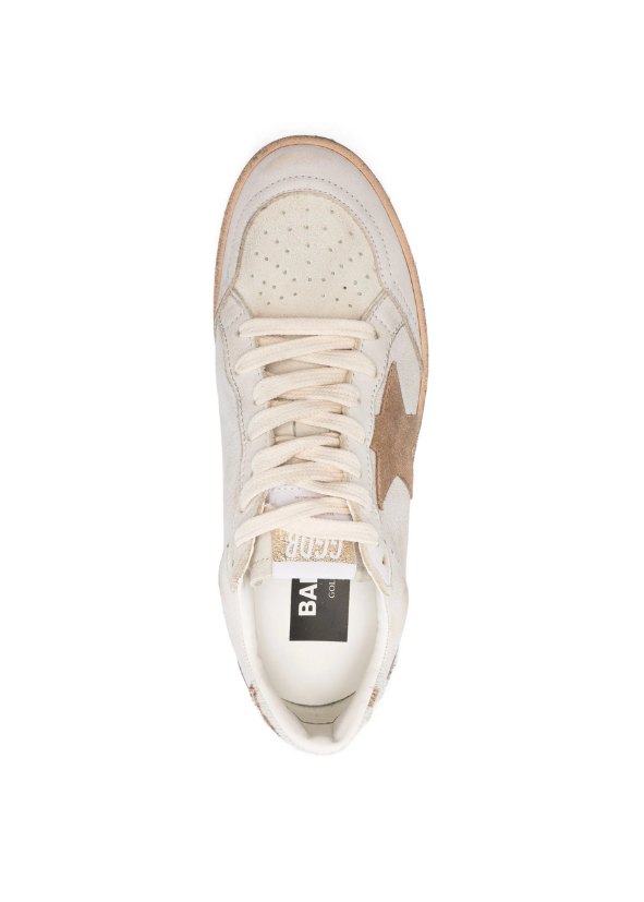 Ballstar Leather White/Egg/Caramel/Cow