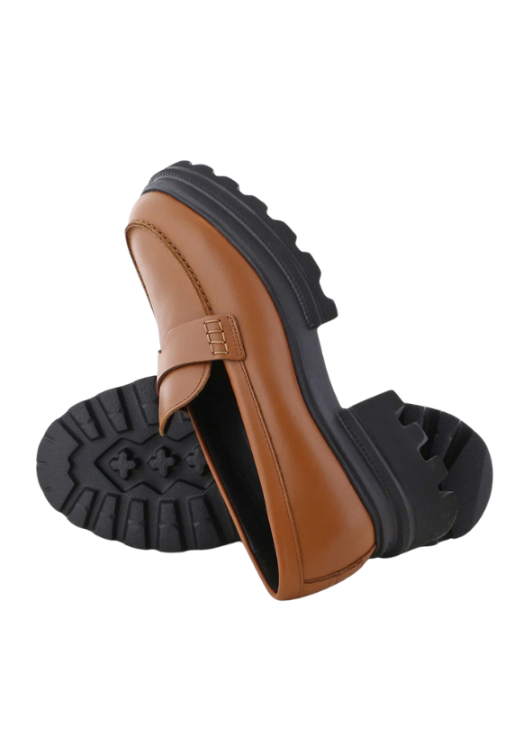 HOGAN - MOCASSIN PLATFORM BROWN