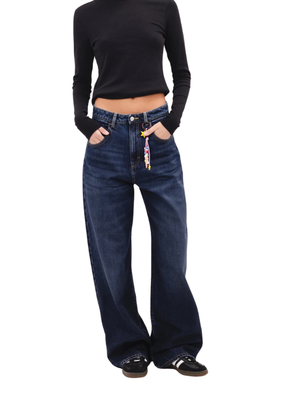 POPPY WIDE LEG DUSTY BLUE