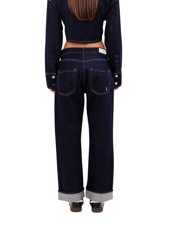 TINY OVERSIZED JEAN INDIGO