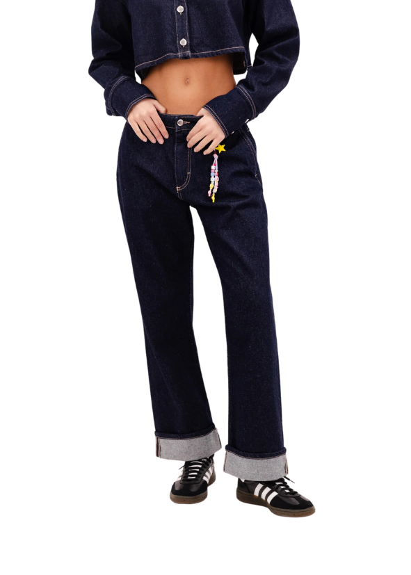 TINY OVERSIZED JEAN INDIGO