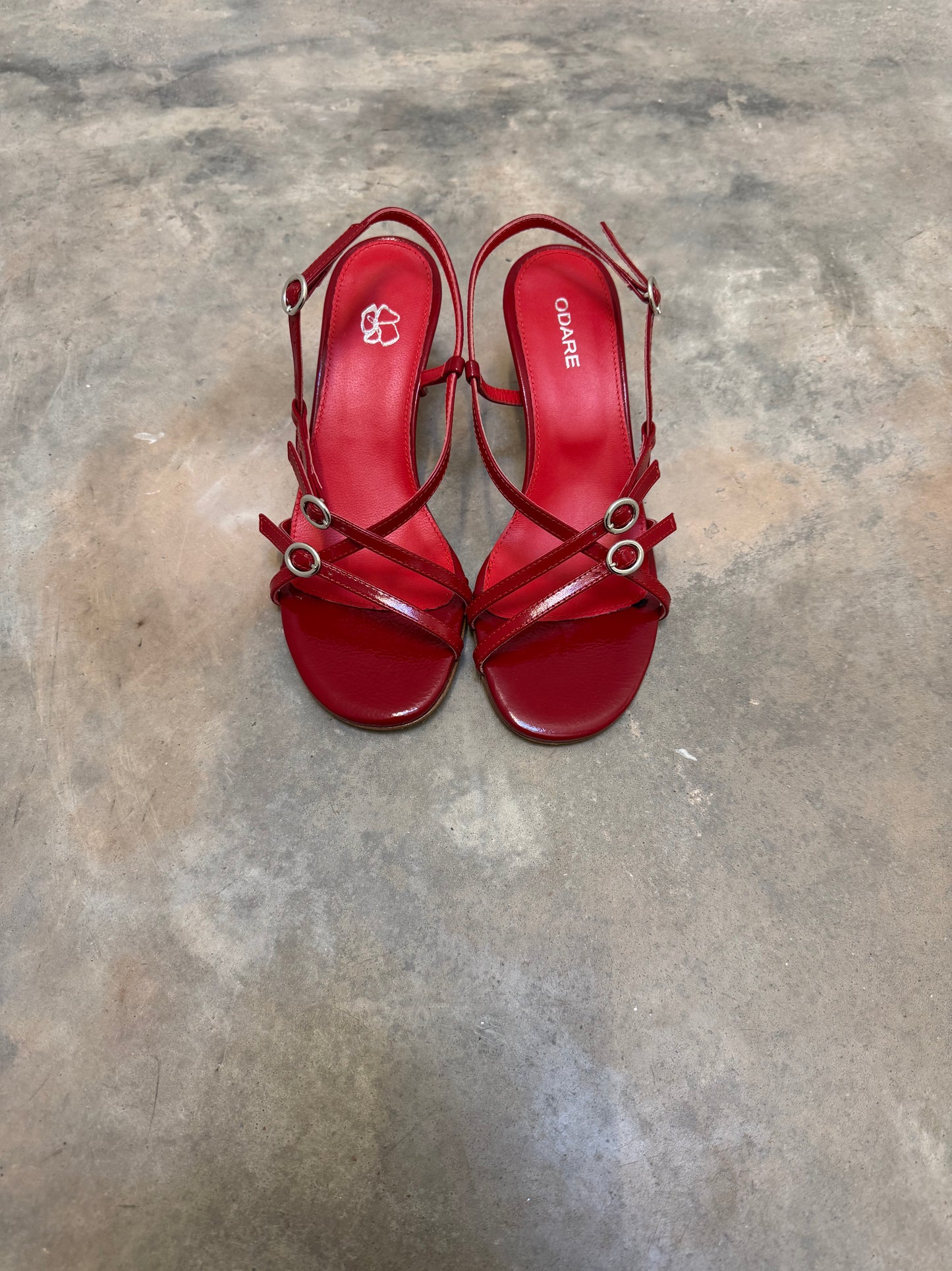 BLANCA SANDAAL GESP VERNIS ROSSO