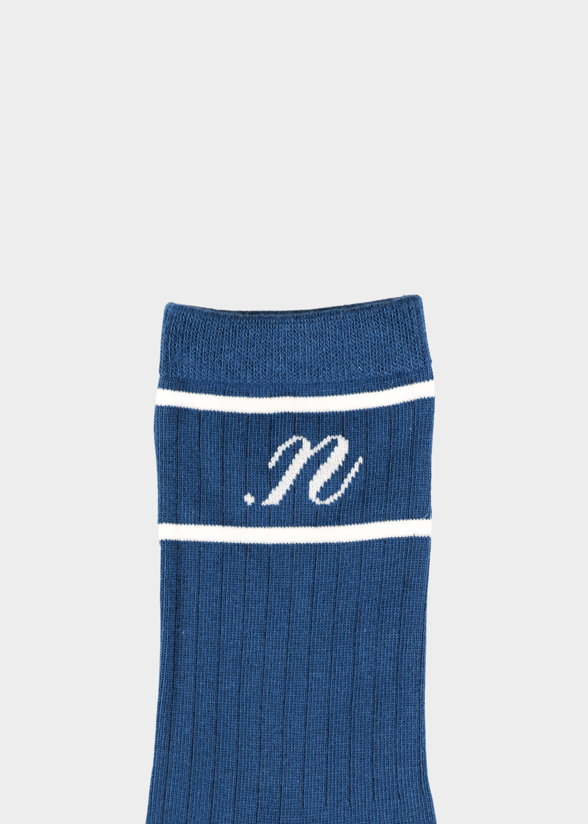 NOTED ANTWERP - SOCKS LOGO DENIM BLUE
