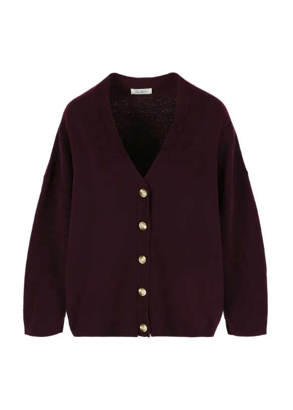 RAE - PAULIEN CARDIGAN BURGUNDY