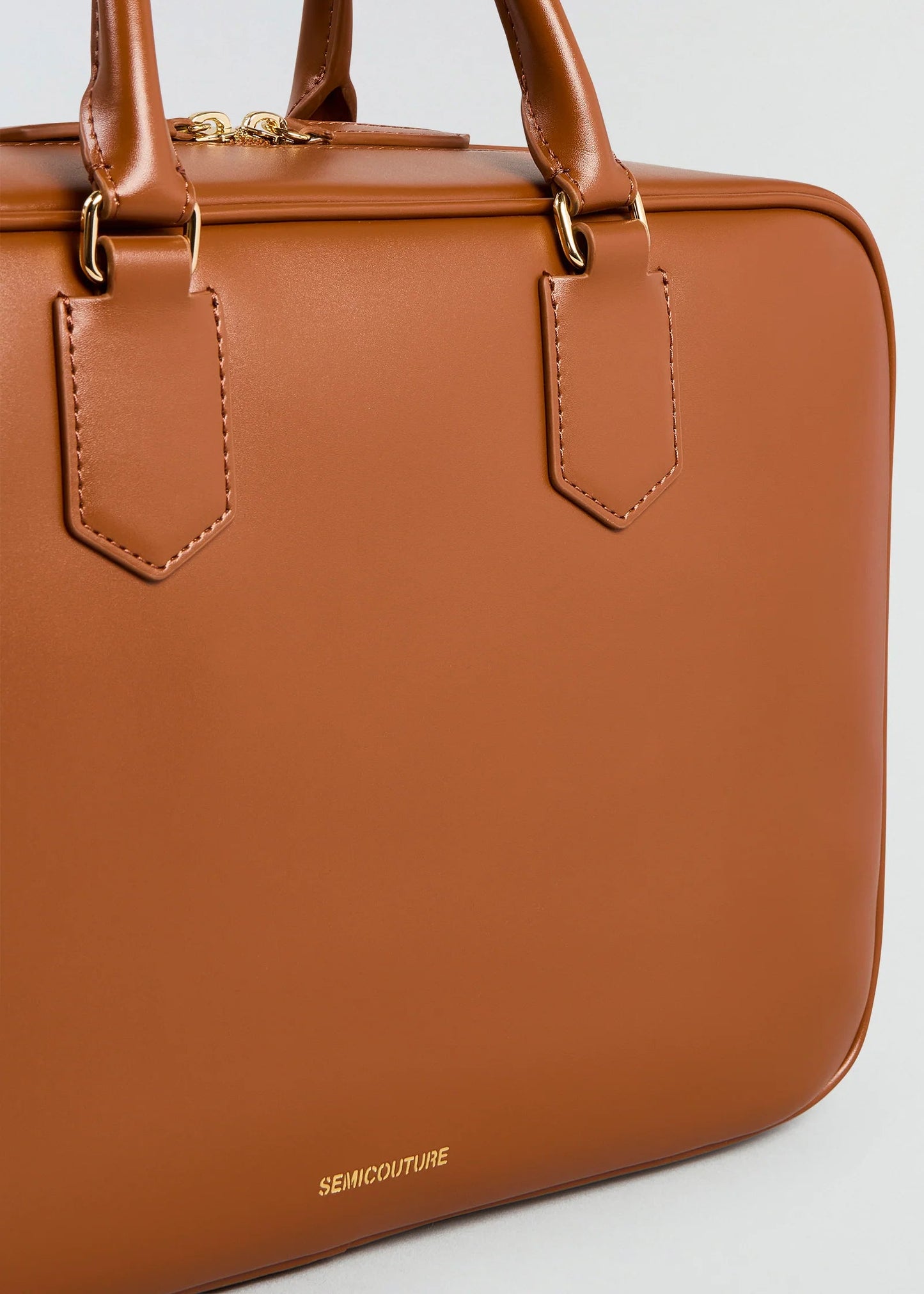 SEMICOUTURE - Satchel bag cacao detail
