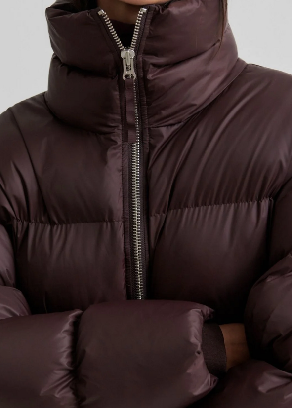 SECOND FEMALE - Riya plum puffer coat