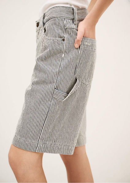BA&SH - Cisea bermuda short pinstripe side