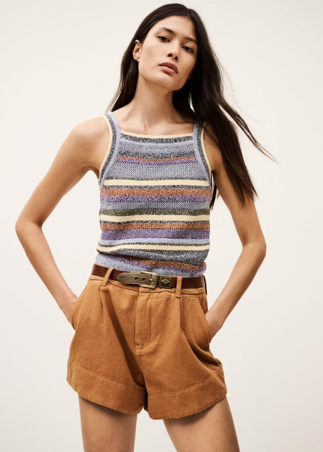 BA&SH - Roma shorts brown profile