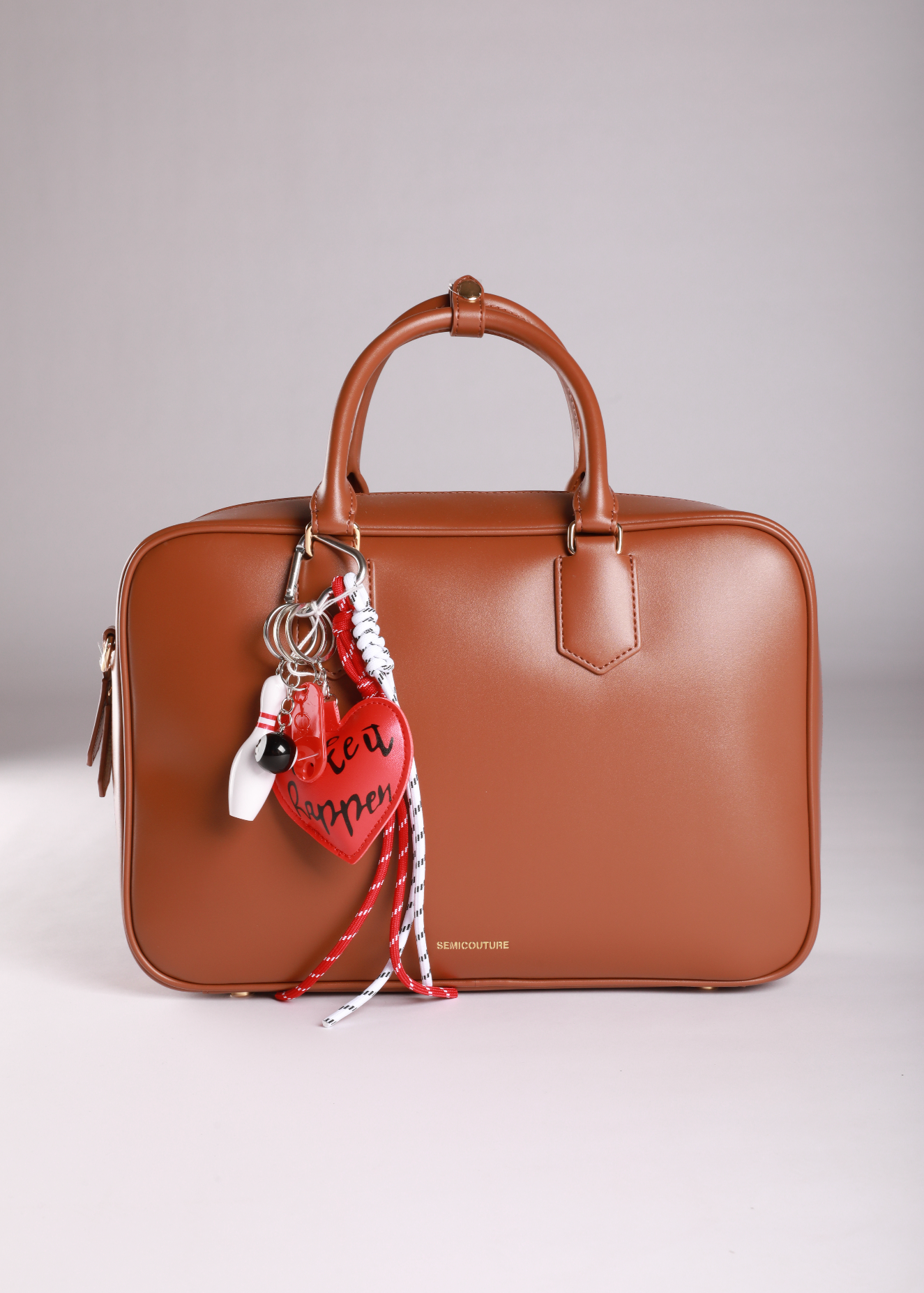 SEMICOUTURE - Satchel bag cacao profile