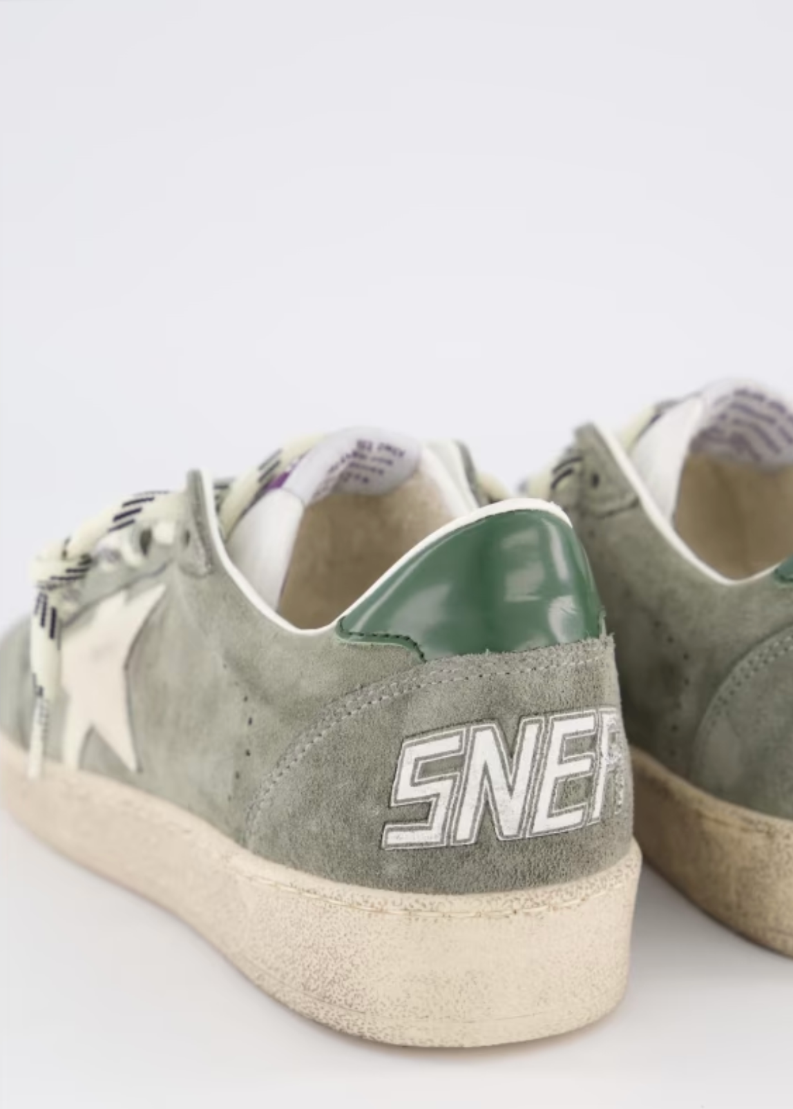 GOLDEN GOOSE -BALL STAR SUEDE GREEN
