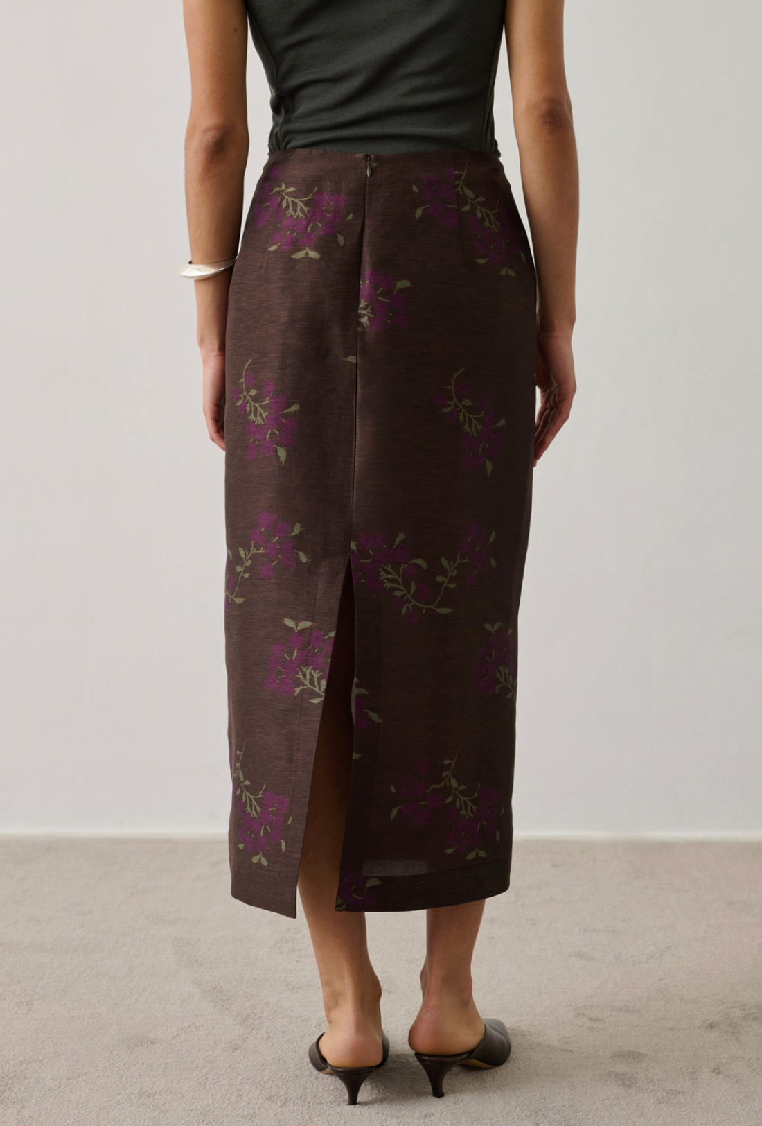 HELIA SKIRT BROWN/VIOLET
