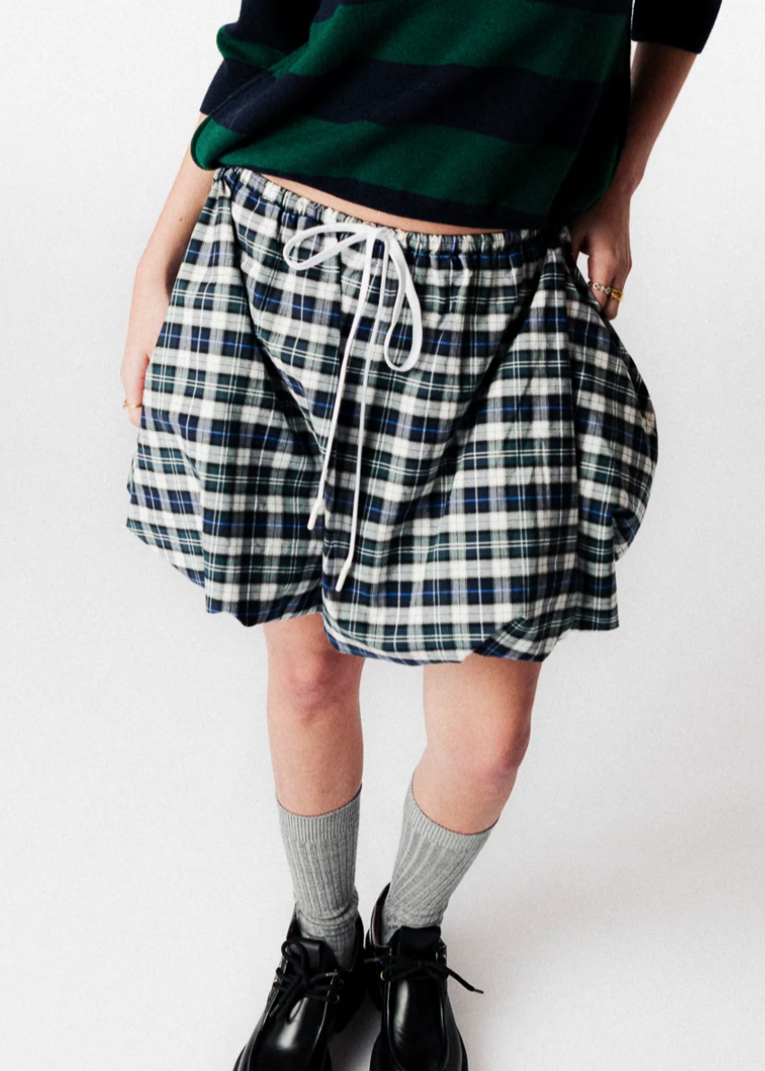 JOHNY - JESS BALLOON SKIRT BLUE/GREEN
