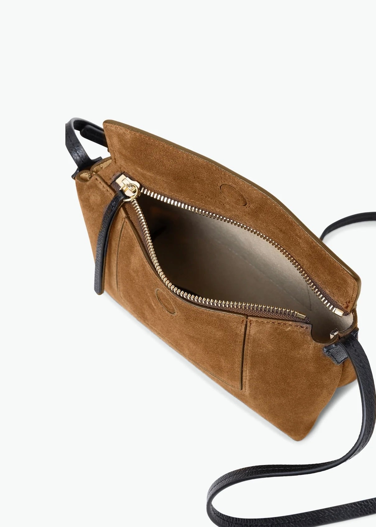 WANDLER - Penelope Slouch Mini Cognac Suede