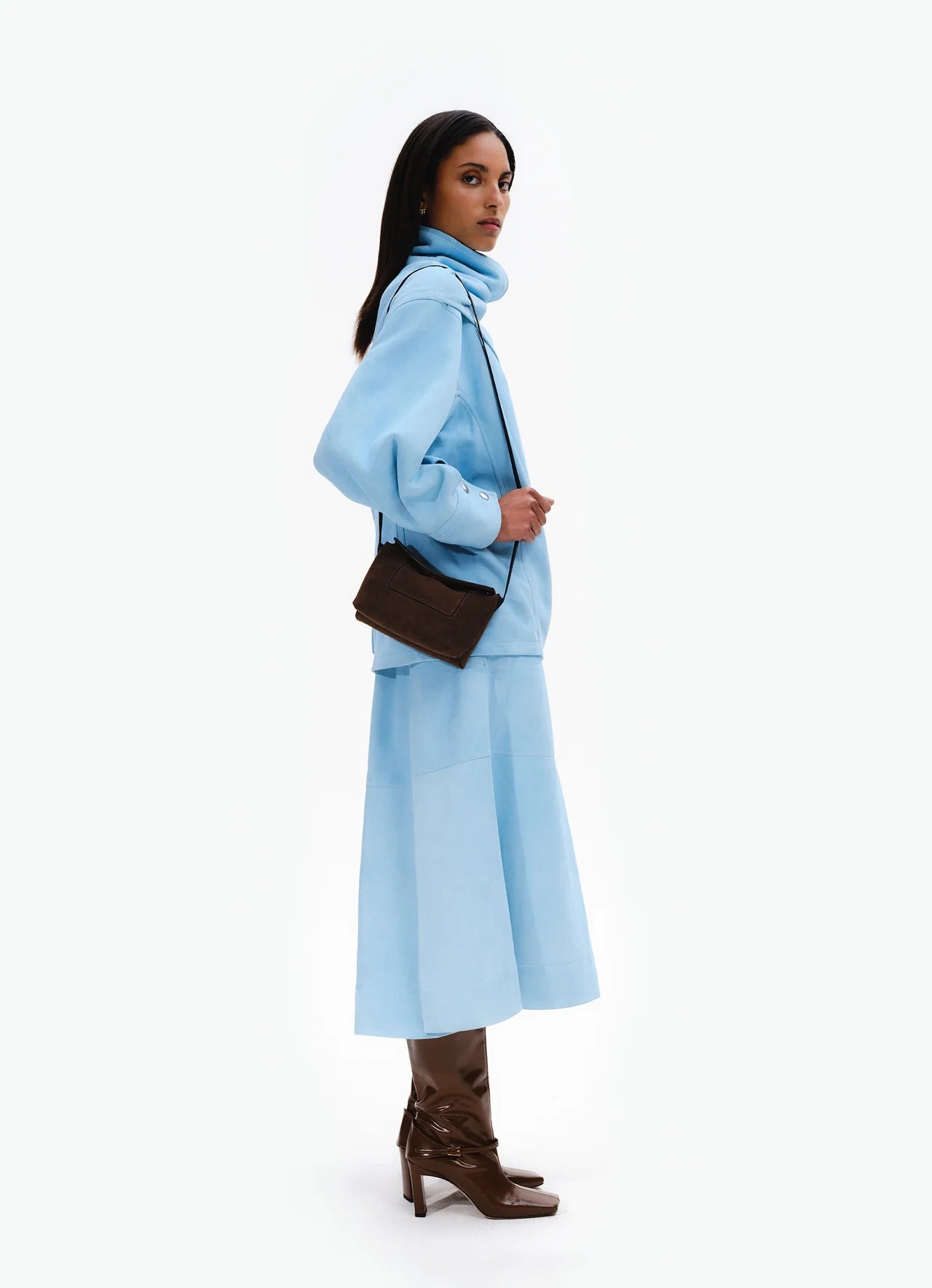 WANDLER - Penelope Slouch Mini Palissander Suede
