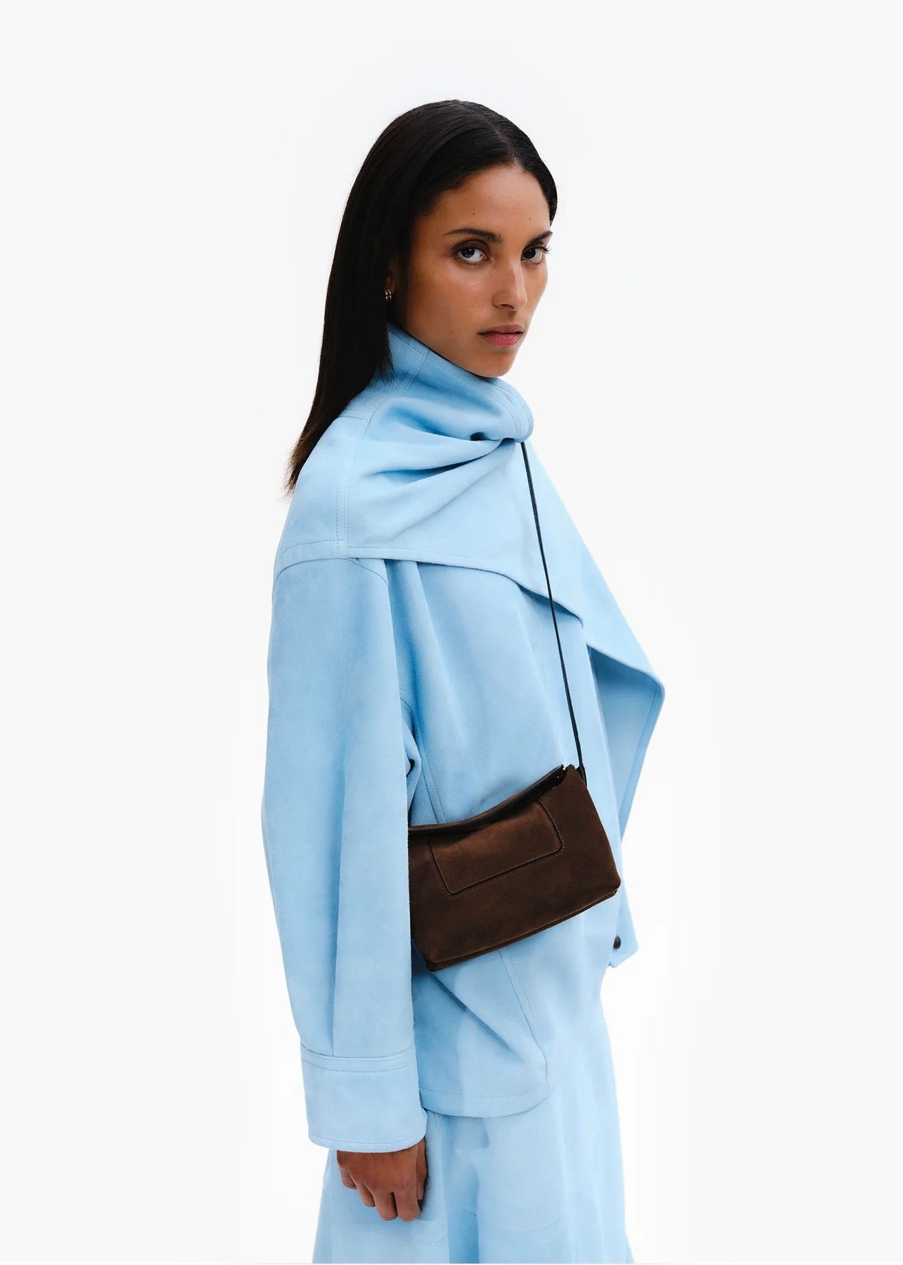 WANDLER - Penelope Slouch Mini Palissander Suede
