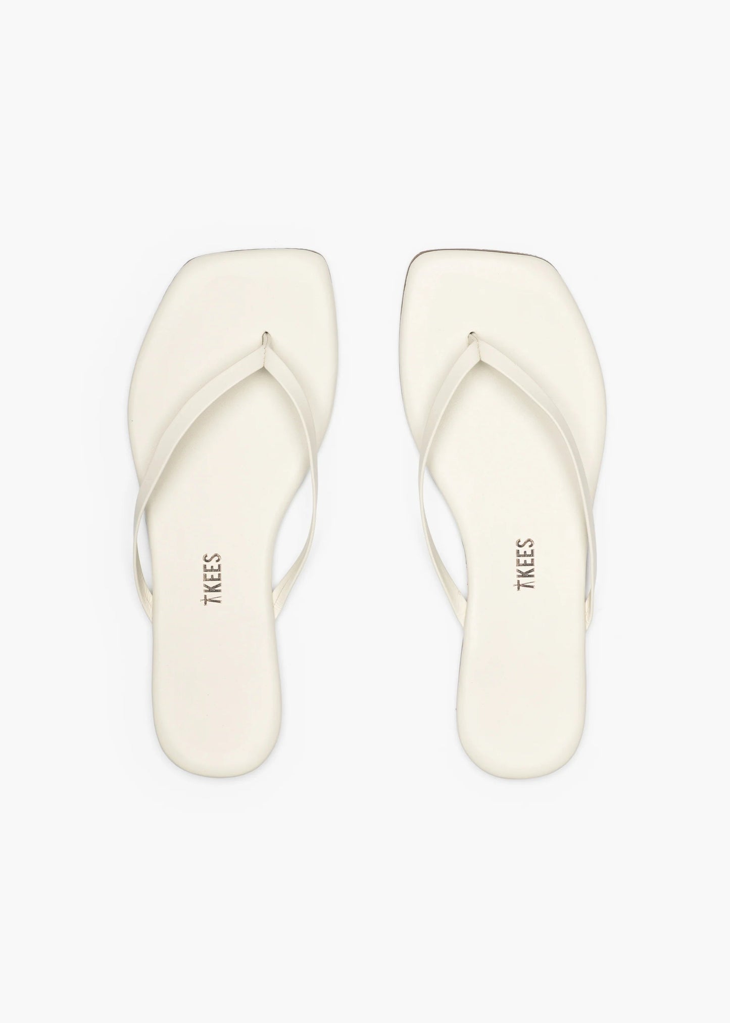 TKEES - Square toe lily cream front