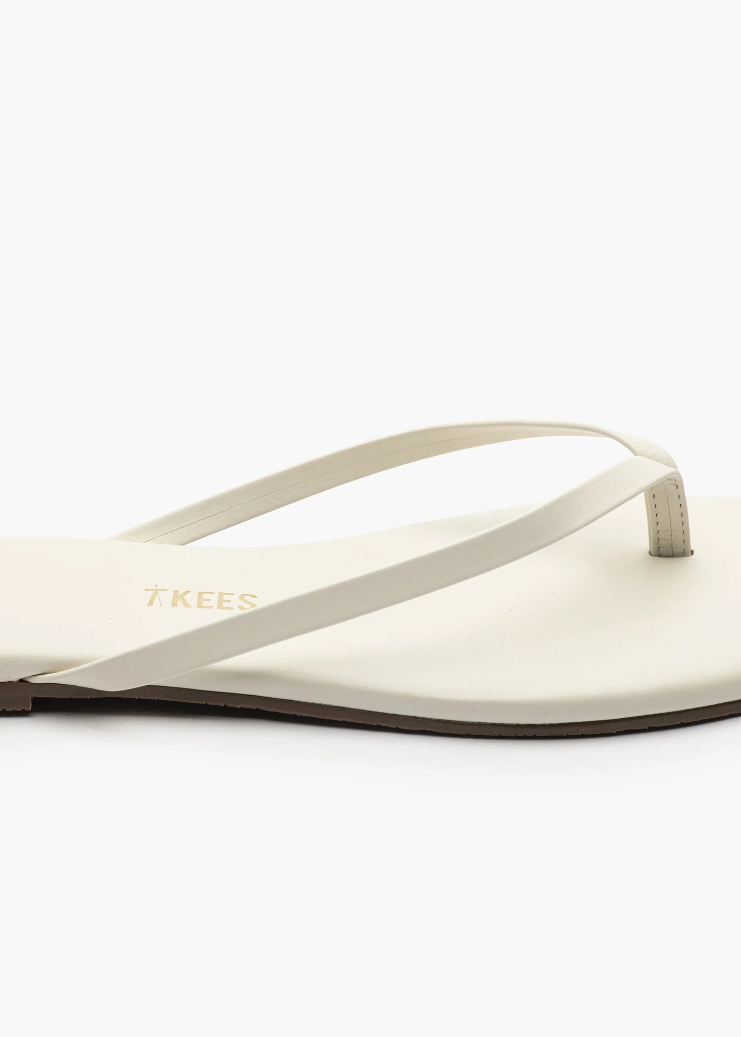 TKEES - Square toe lily cream detail