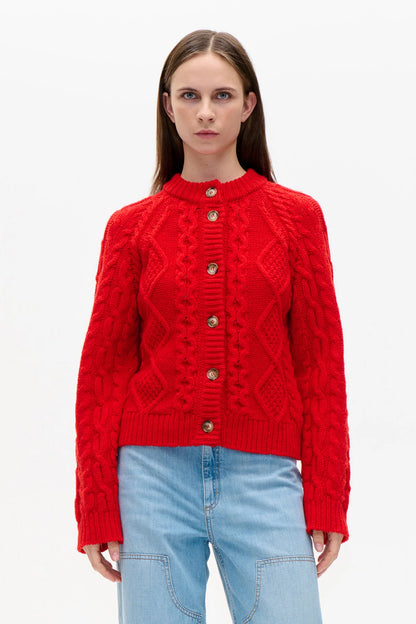 BAUM UND PFERDGARTEN - CHLEO CARDIGAN RED