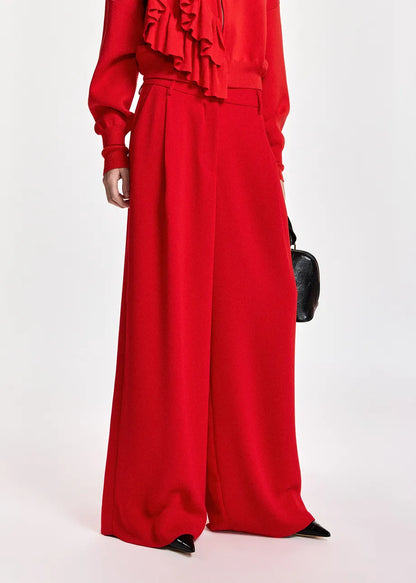 ESSENTIEL - KELSEA PANTS WIDE RED