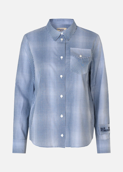 baum und pferdgarten - Menja shirt blue mini check packshot front