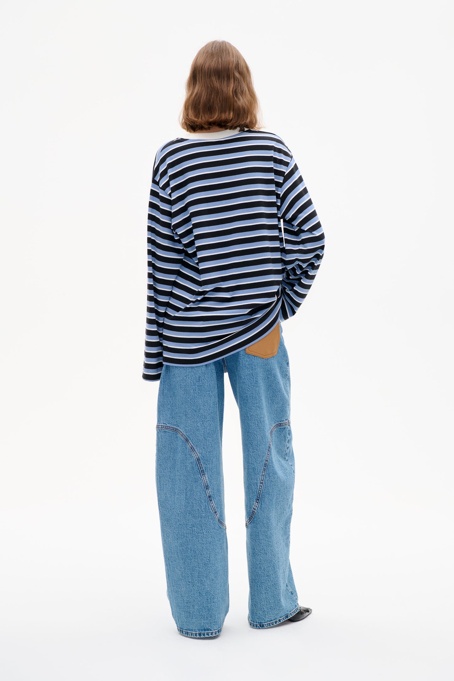 JEEVANA TSHIRT STRIPE BLUE/BLACK
