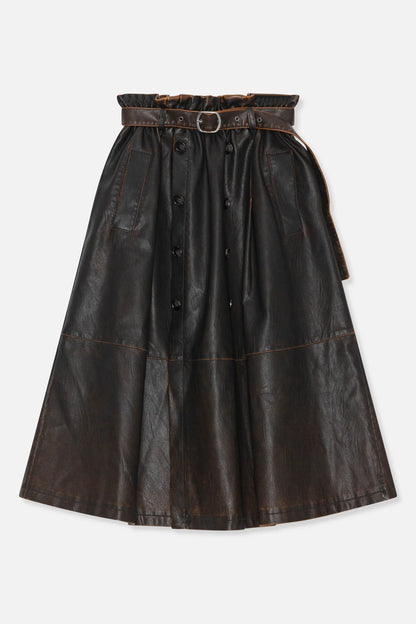 BAUM UND PFERDGARTEN-SAIMI SKIRT VOLANT BROWN