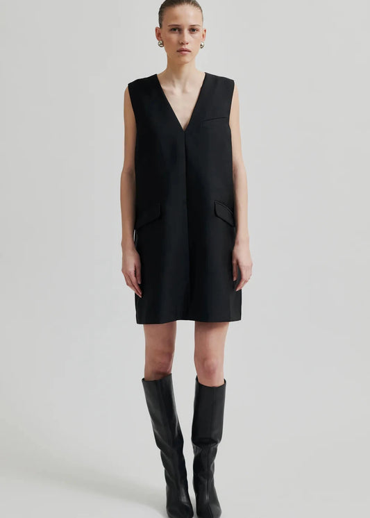 SECOND FEMALE - ELEGANCE SPENCER DRESS BLACK