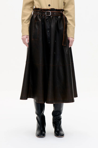 BAUM UND PFERDGARTEN-SAIMI SKIRT VOLANT BROWN