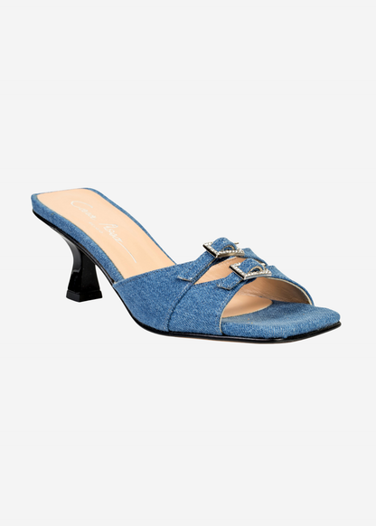 ROSEANNA SLIPPER HAK/GESP DENIM