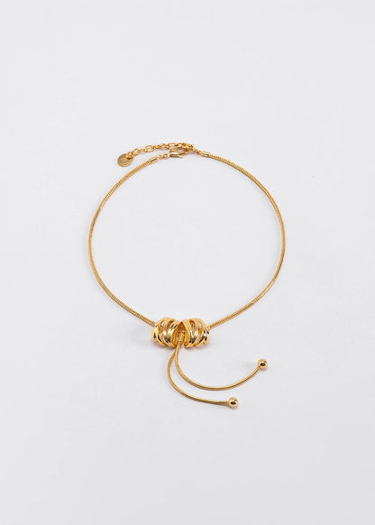 HALO NECKLACE GOLD PLATED