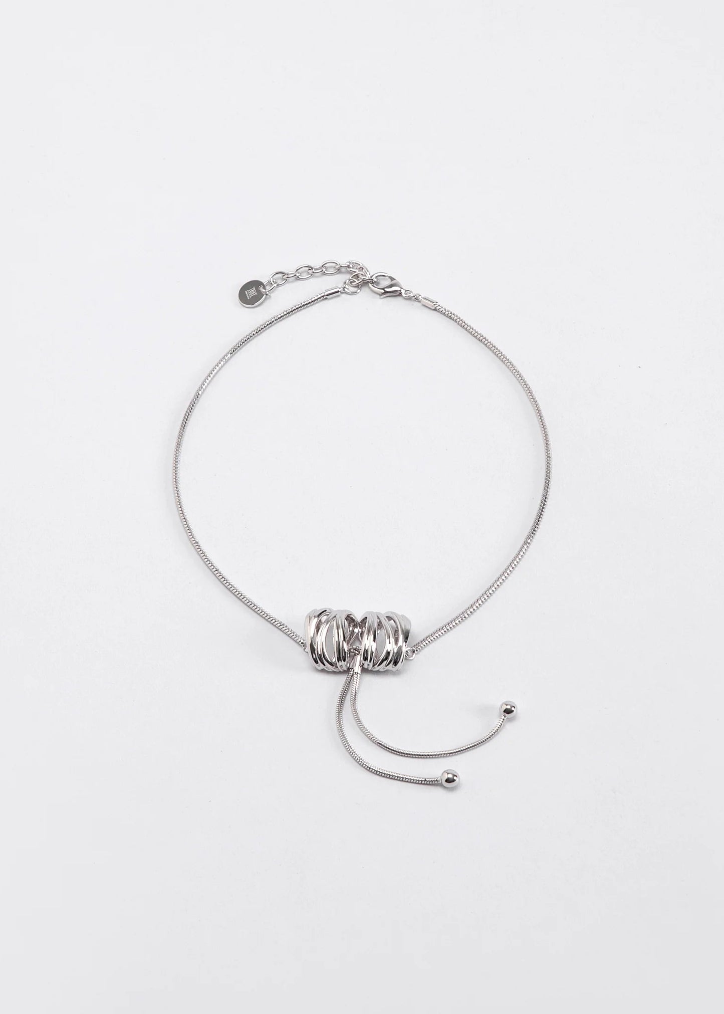 ANNALOCH - HALO NECKLACE WHITEGOLD PLATED