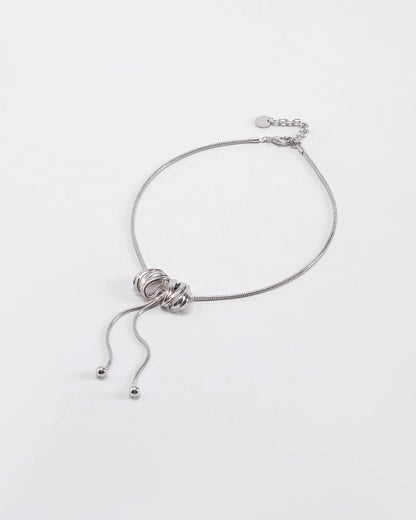 ANNALOCH - HALO NECKLACE WHITEGOLD PLATED