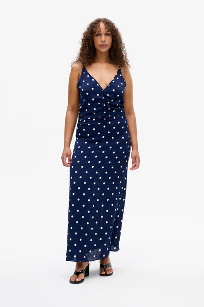 ATALIA DRESS SPAGETTI BLUE DOT