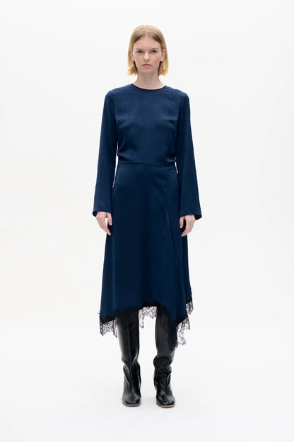 ATINAE DRESS MIDI BLUE