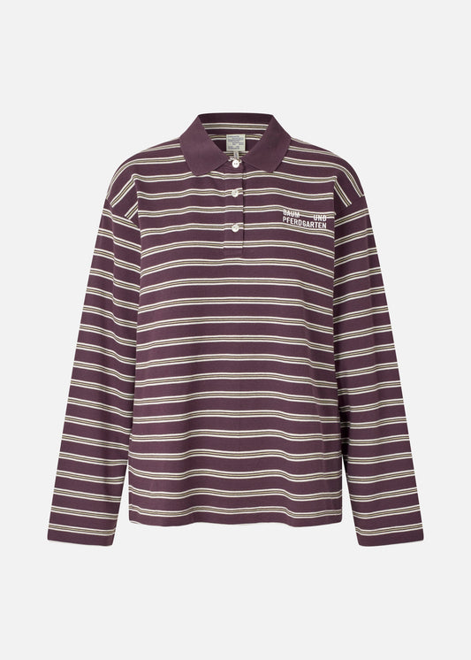 BAUM UND PFERDGARTEN - JEANNE POLO STRIPE PRUNE
