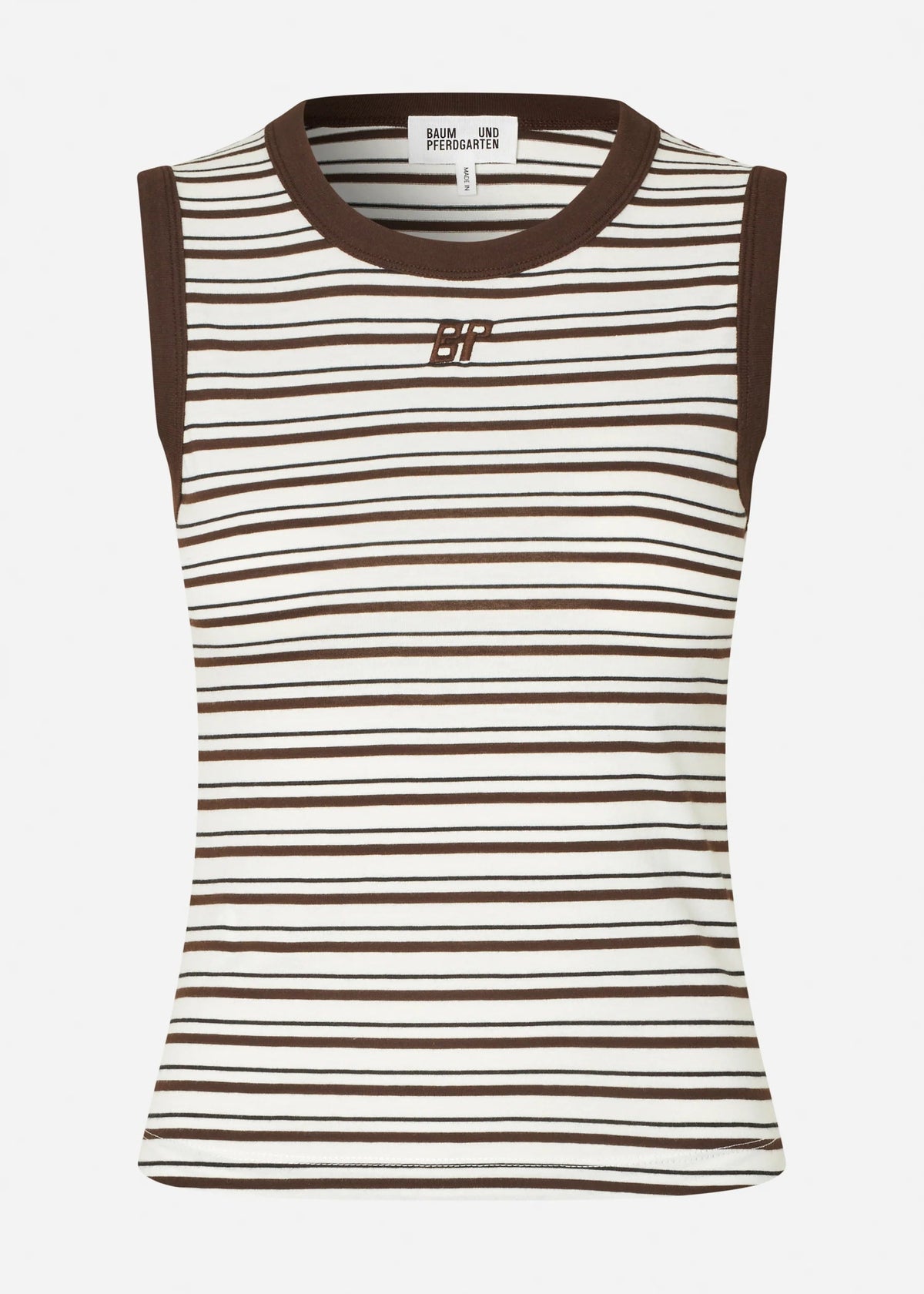 JOLEN TOP SM STRIPE BROWN